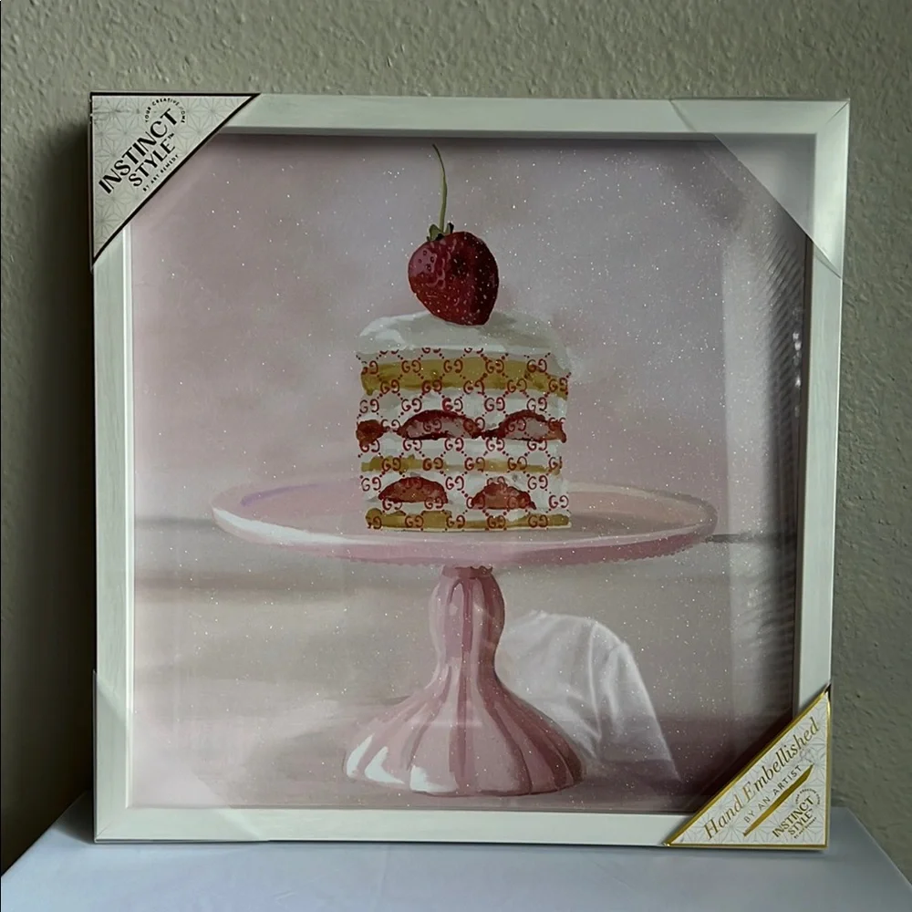 Instinct Style Strawberry Cake Wall Art Decor - Picture 1 of 12